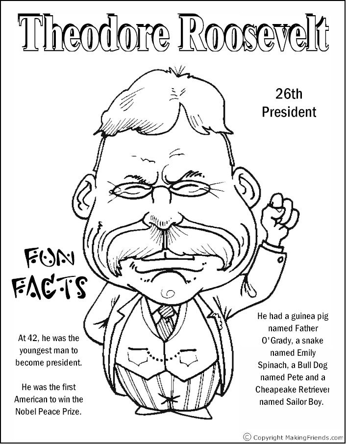 706x906 Teddy Roosevelt Coloring Pages