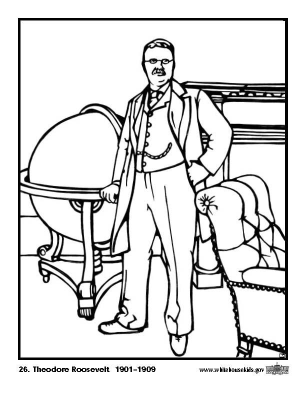 612x792 Coloring Page Theodore Roosevelt
