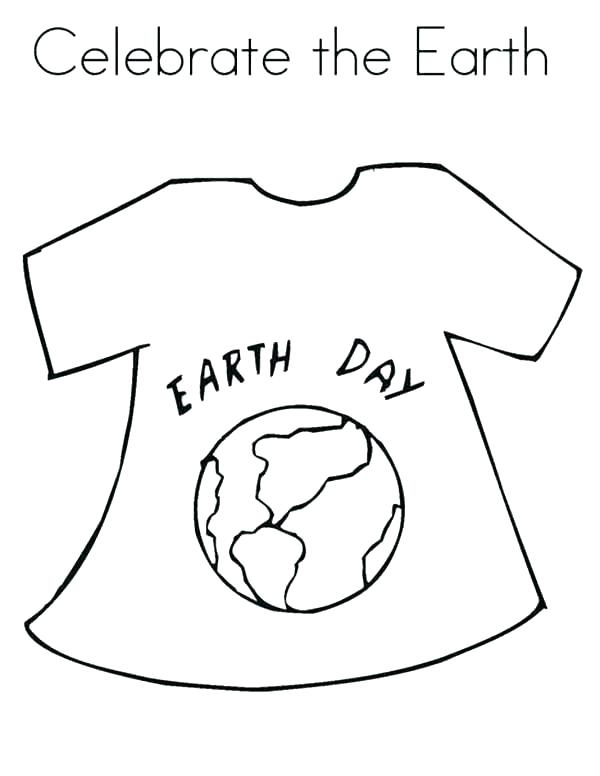 600x776 T Shirt Coloring Pages Page Earth Day Campaign Sheet Free