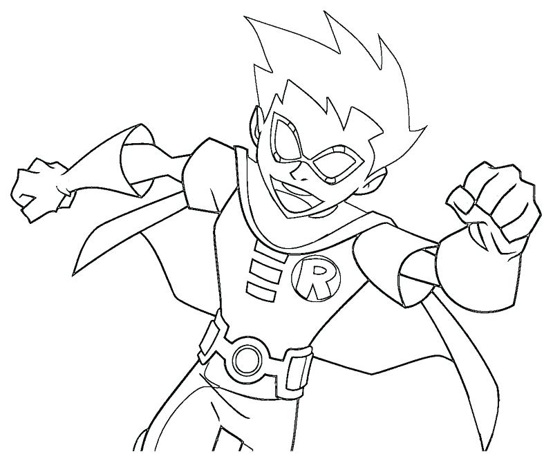 800x667 Teen Titan Coloring Pages Teen Titans Go Robin Coloring Pages