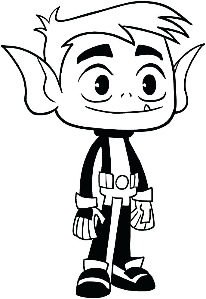685x992 Teen Titans Go Coloring Beast Boy Of The Teen Titans Go Coloring
