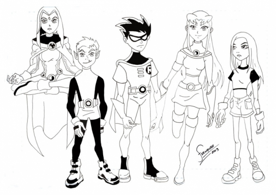 960x678 Get This Kids' Printable Teen Titans Coloring Pages Free Online