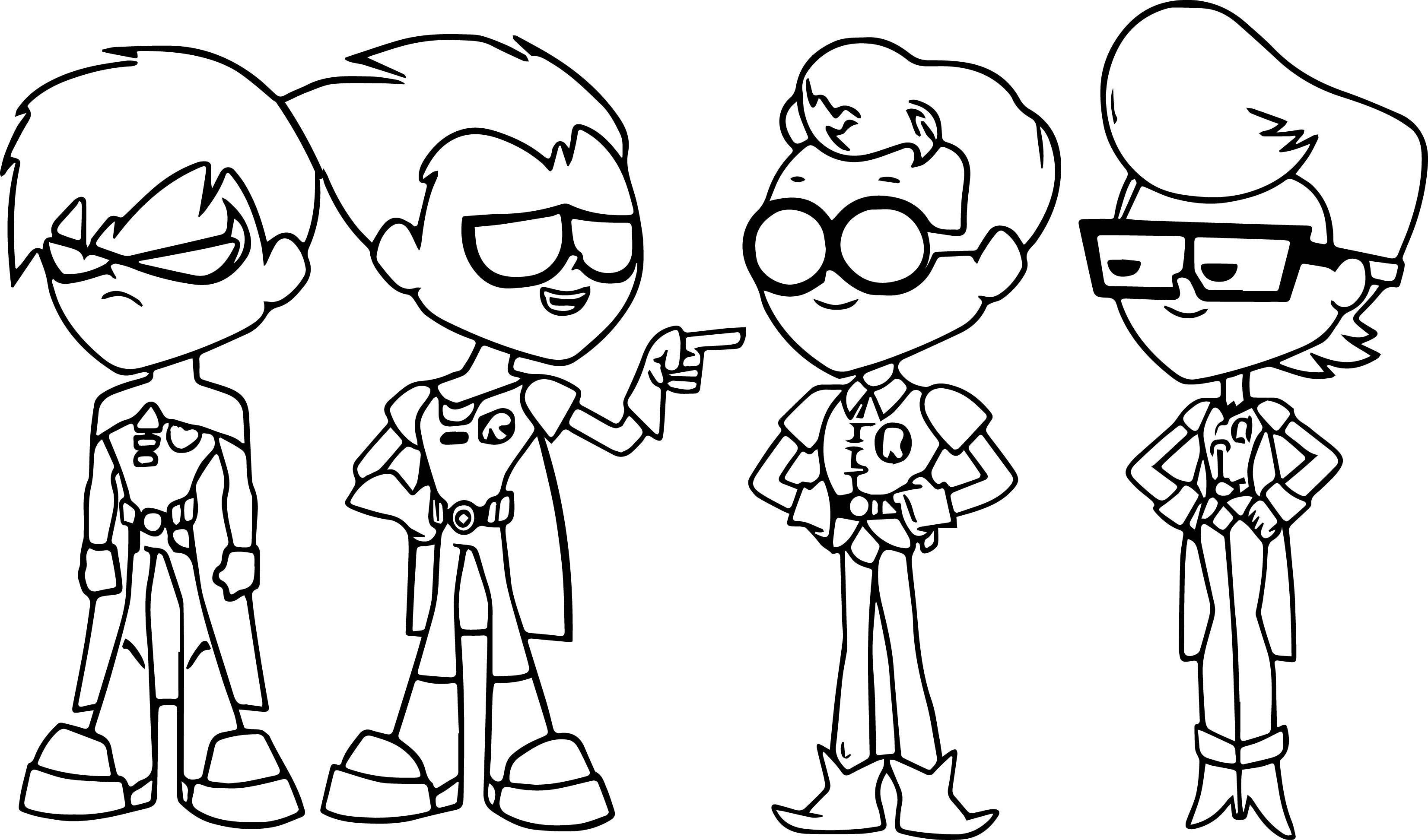 3305x1945 Teen Titans Go Coloring Pages Coloring Pages