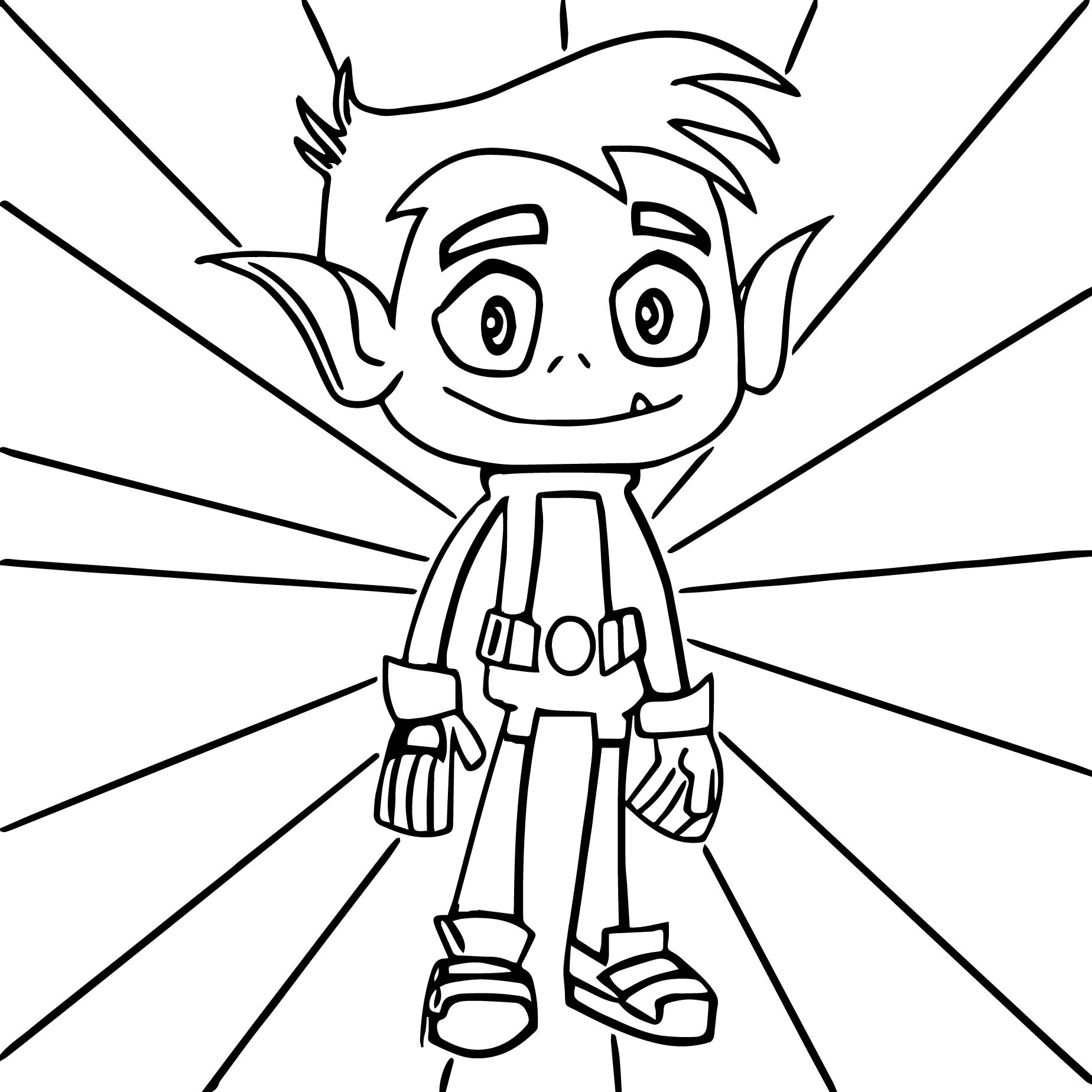 1848x1848 Teen Titans Go Coloring Pages Beast Boy Free