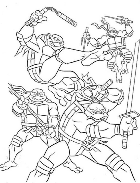 564x739 Fyrir Coloring Teenage Mutant Ninja Turtles Out