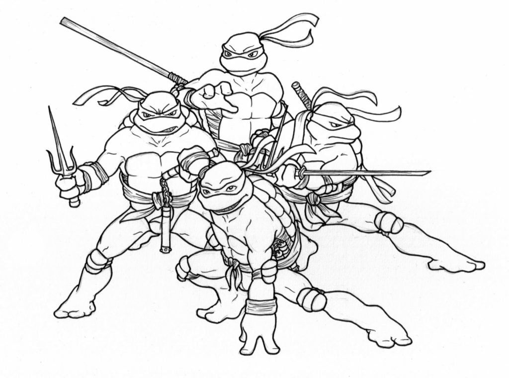 1024x760 Coloring Pages Tmnt Coloring Pages Pictures Colorine Teenage