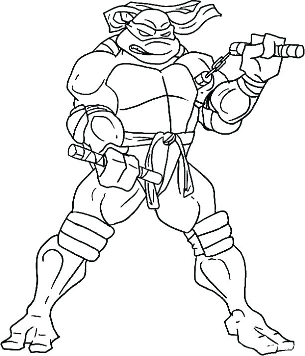 612x714 Teenage Mutant Ninja Turtles Coloring Pages