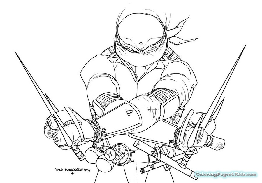 899x627 Teenage Mutant Ninja Turtles Coloring Pages Leonardo Coloring