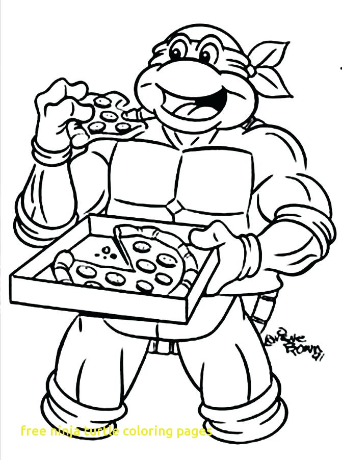 671x902 Free Ninja Turtle Coloring Pages With Teenage Mutant Ninja Turtles