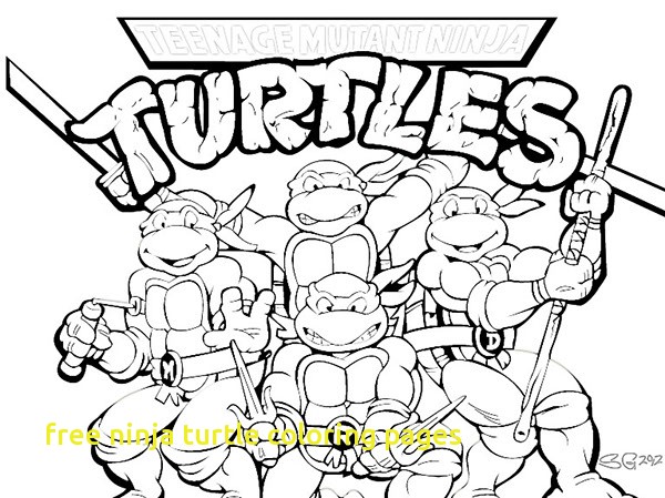 600x449 Free Ninja Turtle Coloring Pages With Teenage Mutant Ninja