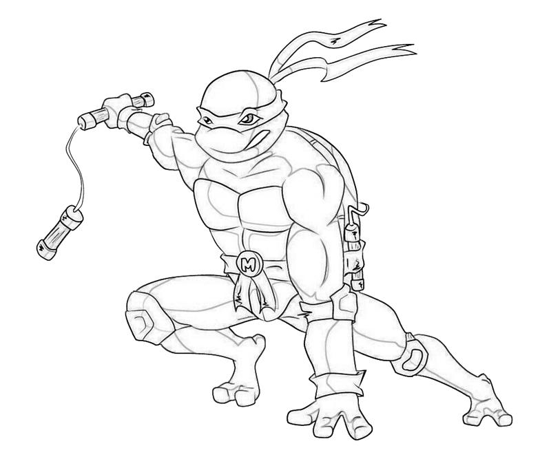 800x667 Michelangelo Ninja Turtle Coloring Pages Teenage Mutant Ninja
