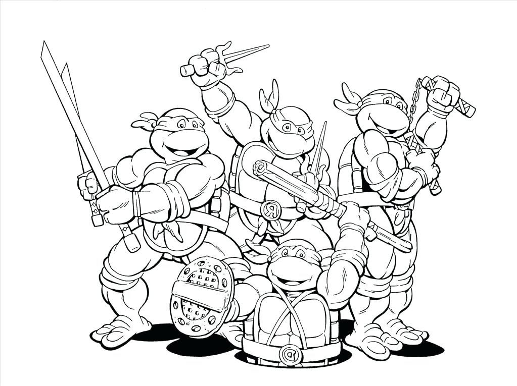 1023x765 Ninja Turtle Colouring Pages Great Teenage Mutant Ninja Turtle
