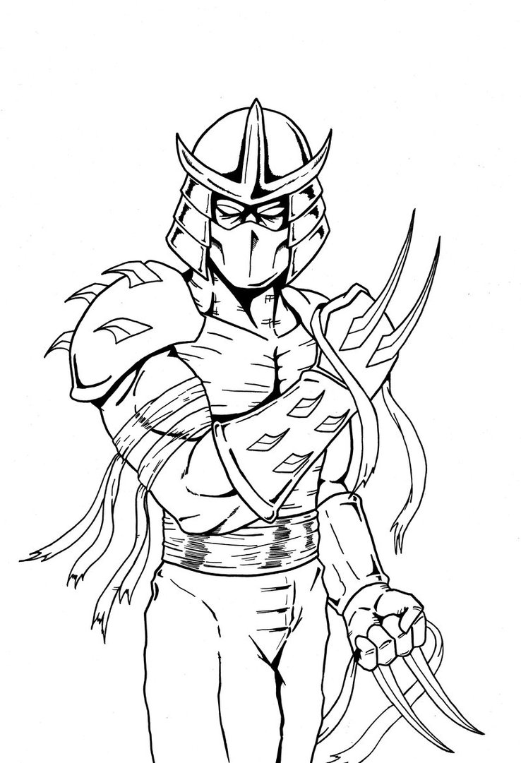 738x1081 Shredder Ninja Turtles Coloring Pages