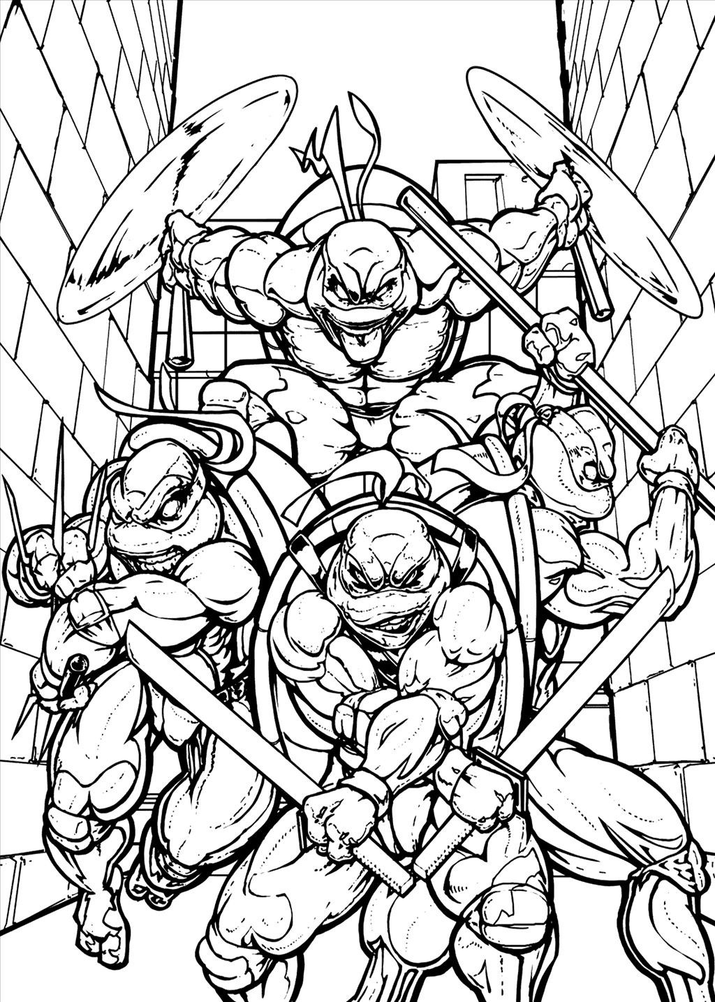 1024x1435 Printable Teenage Ninja Turtle Coloring Pages Free Coloring