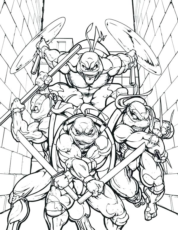 600x776 Turtle Color Pages Ninja Turtles Coloring Pages Breathtaking Color
