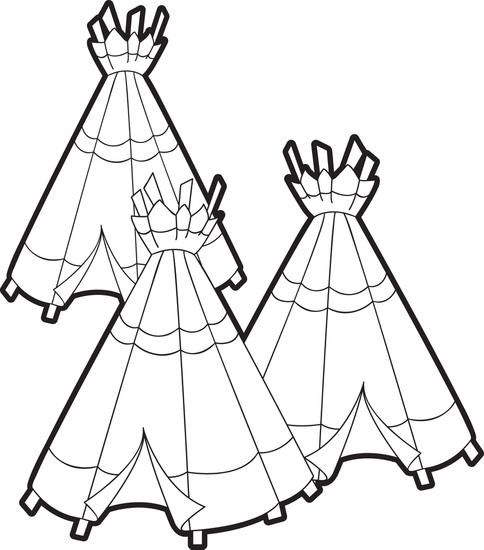 484x550 Free Printable Teepees Coloring Page For Kids Free Printable
