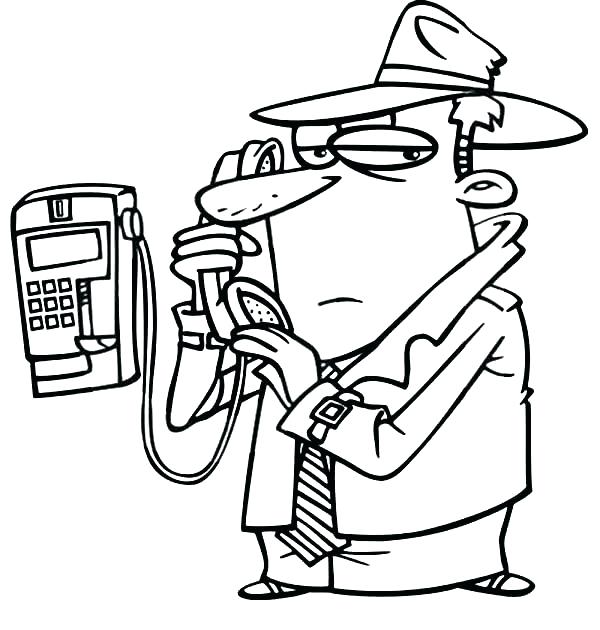600x630 Phone Coloring Page