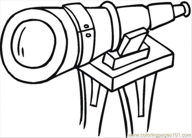 650x466 Telescope Coloring Page