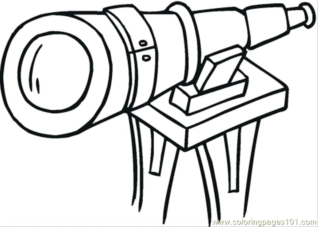 Telescope Coloring Page at GetDrawings | Free download