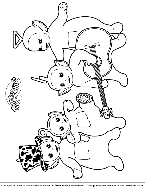 612x792 Teletubbies Coloring Picture