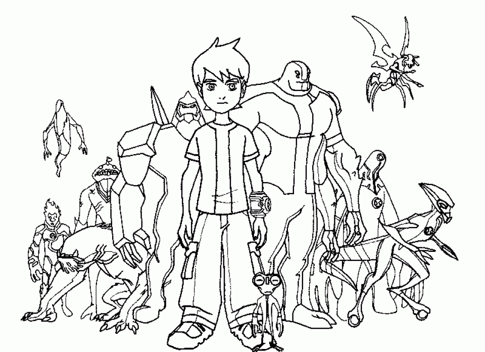 960x696 Ben Ten Coloring Pages