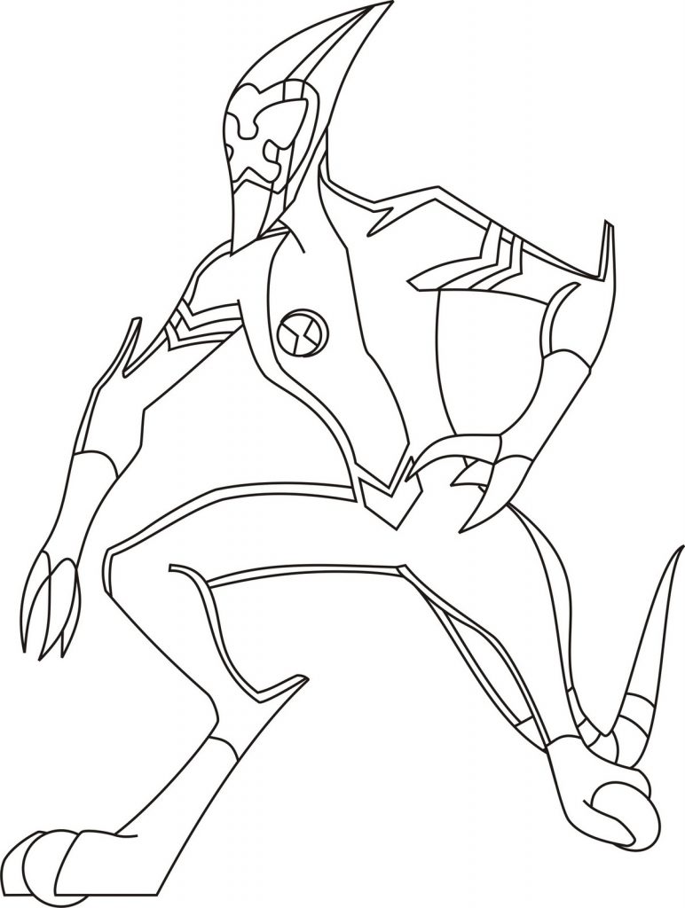 772x1024 Ben Ten Coloring Pages Ultimate Alien