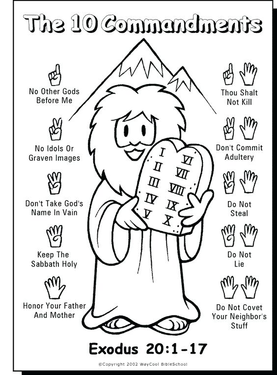 564x763 Ten Commandments Coloring Pages