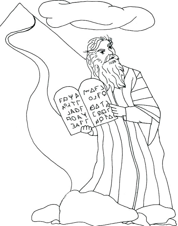 600x763 Commandments Coloring Page Commandments Coloring Page Ten