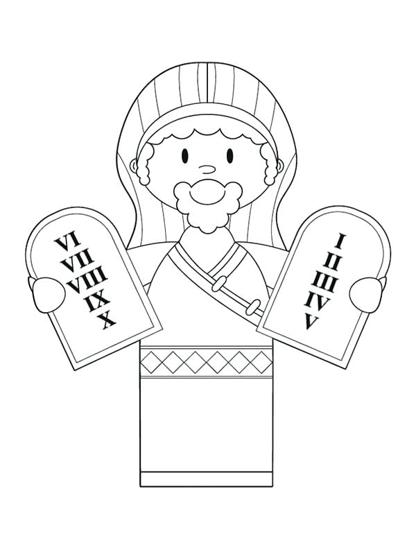 600x783 Ten Commandments Coloring Page Cartoon Of Ten Commandments