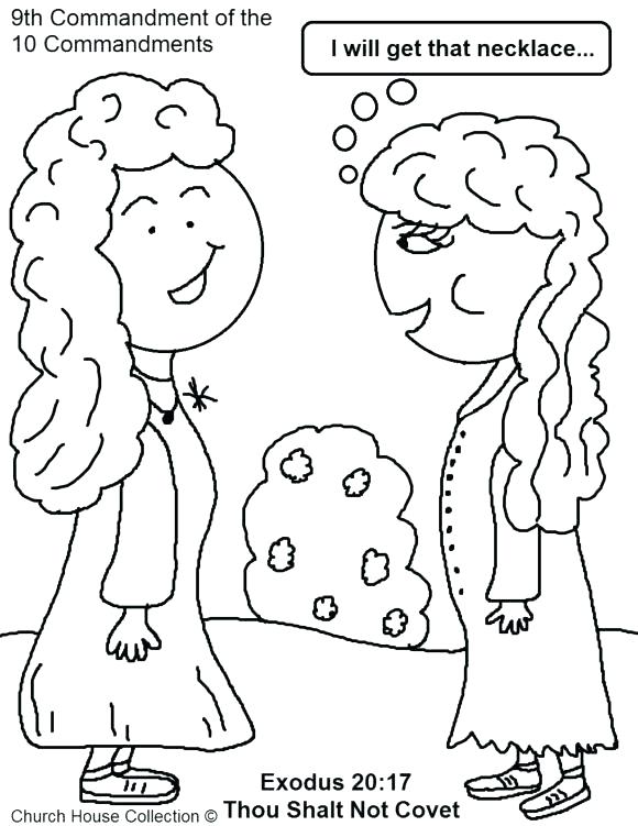 580x751 Ten Commandments Coloring Page Ten Commandments For Kids Coloring