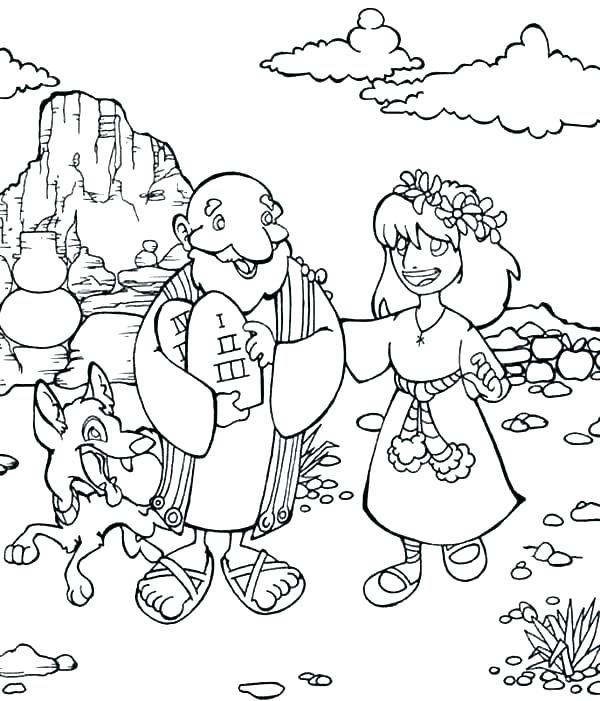 600x701 Ten Commandments Coloring Pages