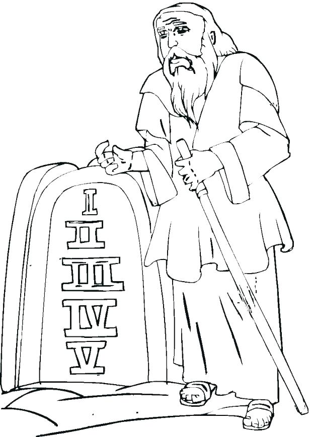 618x869 Ten Commandments For Kids Coloring Pages Ten Commandments Coloring