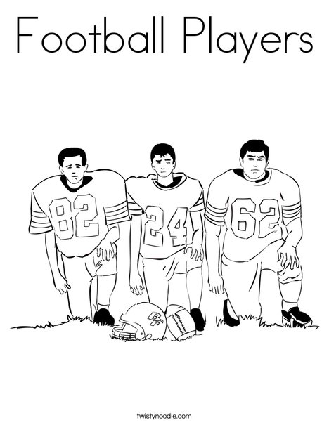 468x605 Football Players Coloring Page