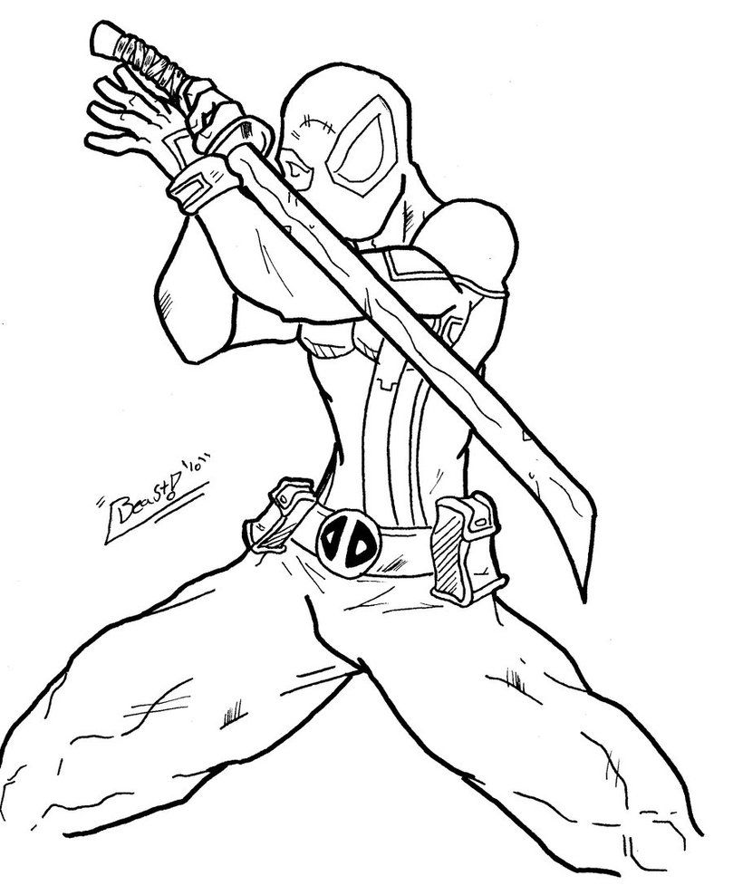 809x988 Free Printable Deadpool Coloring Pages For Kids Deadpool, Kids