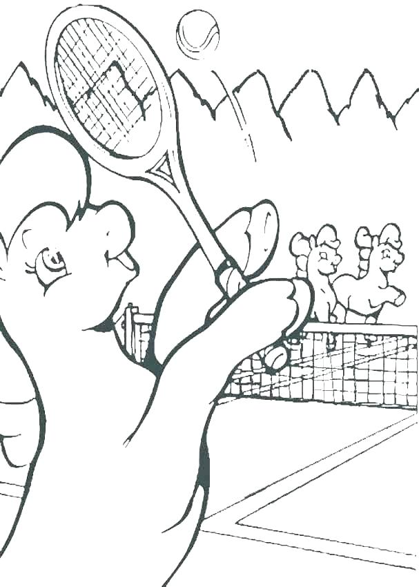607x850 Tennis Coloring Pages And Playing Tennis Coloring Pages Table