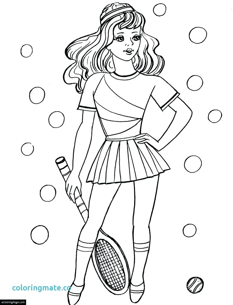 768x1006 Tennis Coloring Pages Printable Girls Coloring Pages Lovely Barbie