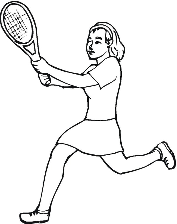 602x760 Coloring Pages Of Tennis Player Photo