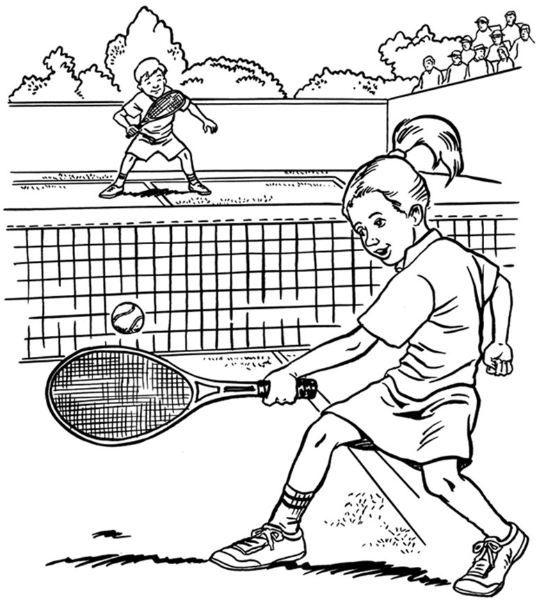 772x877 Coloring Activity Pages Boy Girl Playing Tennis Coloring Page