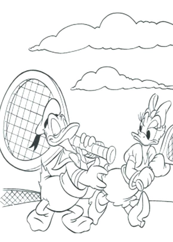 580x810 Tennis Coloring Pages Tennis Coloring Pages And Daisy Duck Play