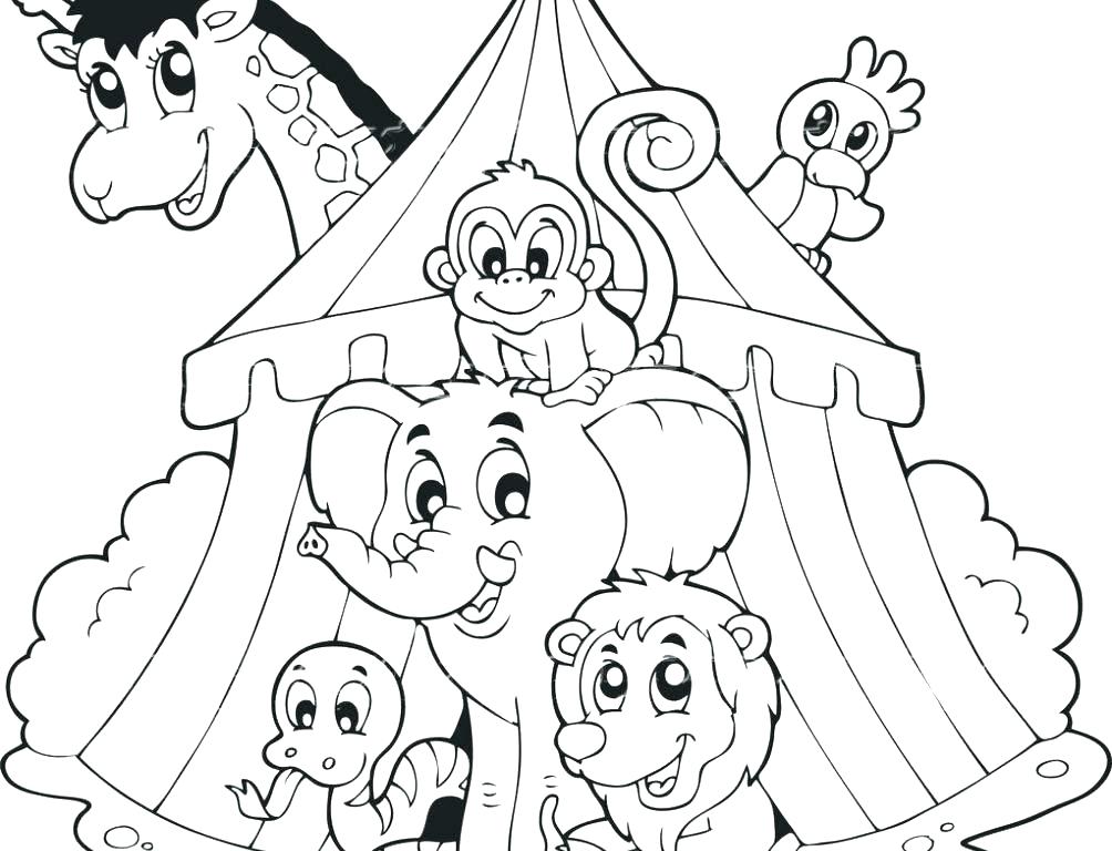 1004x768 Circus Coloring Page Circus Coloring Pages Clown Coloring Pages