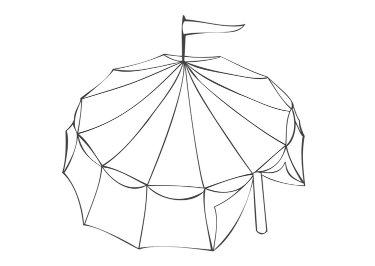 750x531 Coloring Page Circus Tent