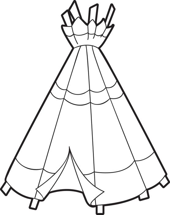 556x700 Free Printable Teepee Coloring Page For Kids Thanksgiving, Free