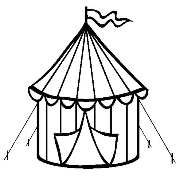 600x611 Tent Coloring Pages
