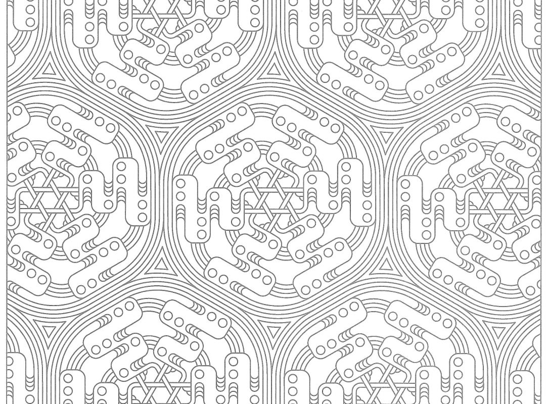 1080x800 Coloring For Kids Tessellation Pages Honeycomb Escher Mc