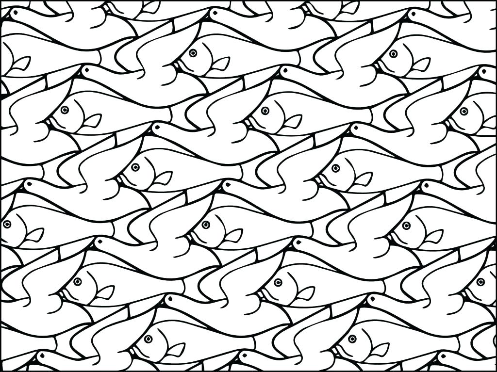 1024x767 Tessellation Coloring Pages Tessellations Coloring Pages Free