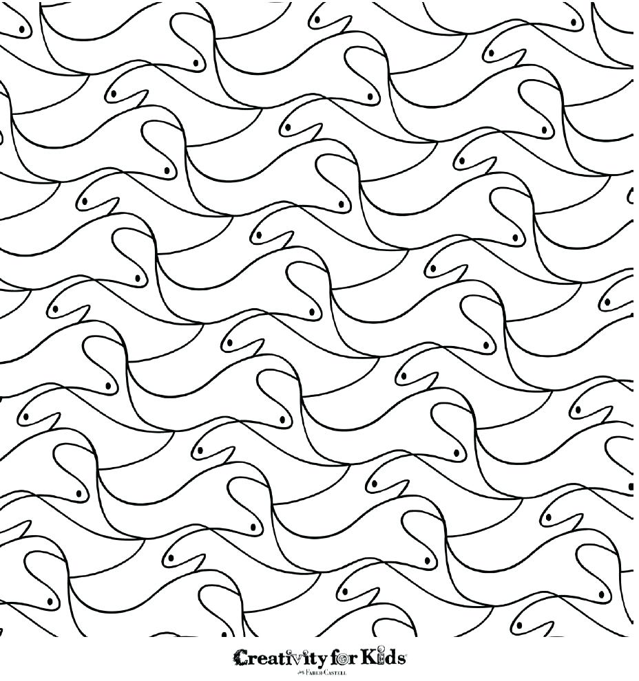 928x990 Startling Mc Escher Tessellations Coloring Pages Info
