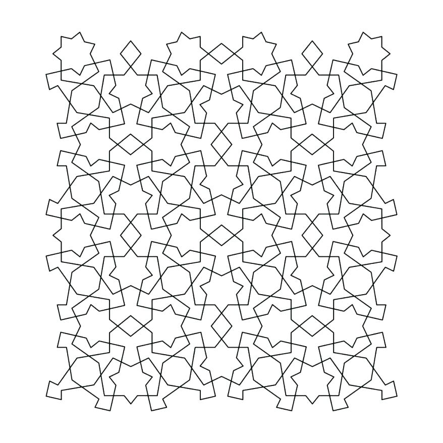 878x878 Tessellation Coloring Pages