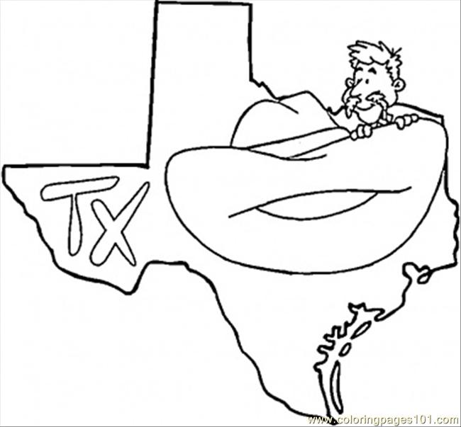 650x603 Texas Coloring Page