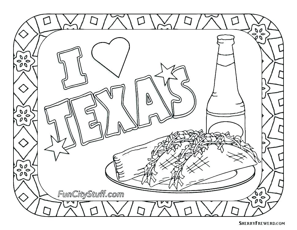 970x749 Texas Coloring Pages Coloring Page Free Texas History Coloring