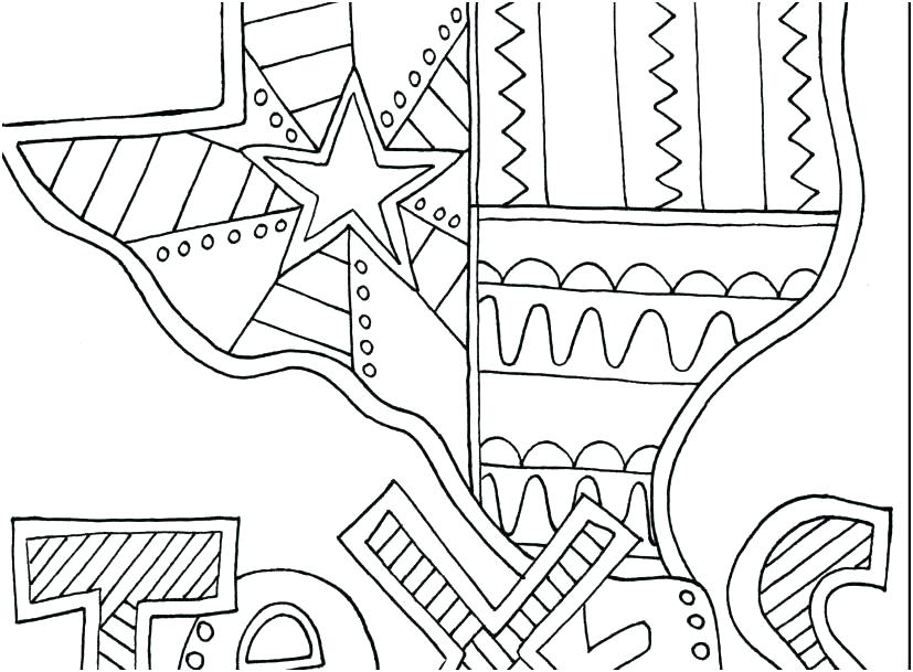 827x609 Texas Symbols Coloring Pages Coloring Pages Coloring Page